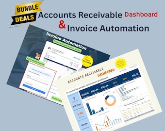 Accounts Receivable Dashboard: AR Aging Report & Invoice Automation and Tracker Bundle
