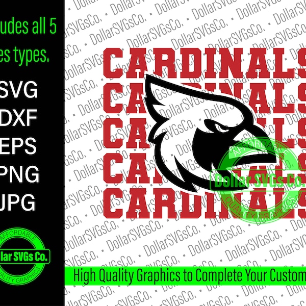 Cardinals Square svg | Cardinals Mascot | Cardinals svg | Go Cardinals | Stanford University | University of Louisville