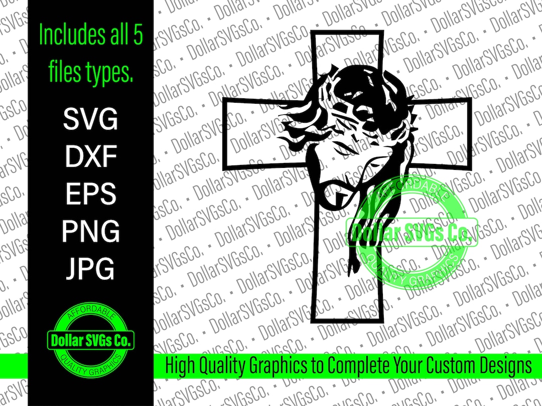 Jesus Cross Svg Jesus Svg Cross Svg Jesus on the Cross Instant Download