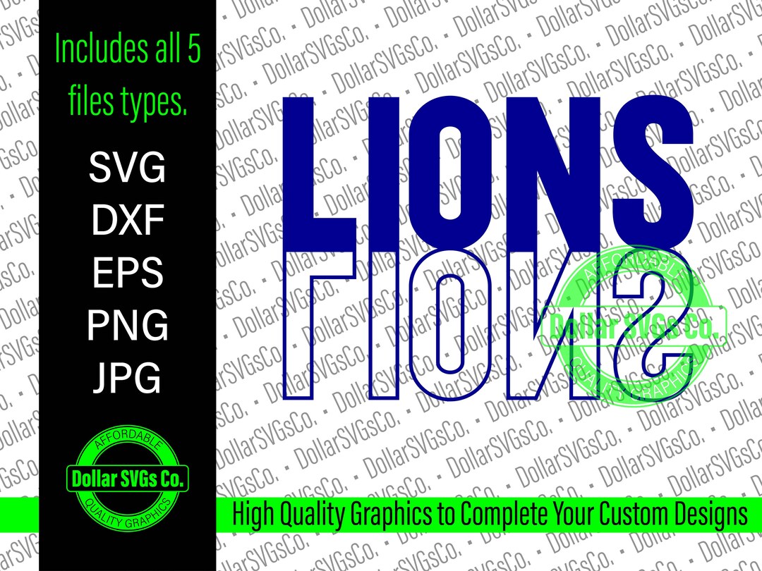 Lions Mascot Svg Lions Svg Go Lions Basketball Football Columbia