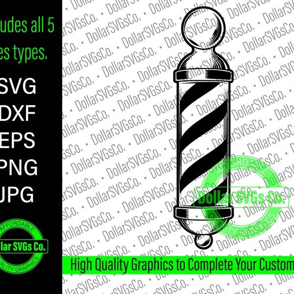 Barber Pole svg | Barber svg | Barbering svg | Barber Pole | svg | dxf | jpg | eps | png | instant download | commercial use