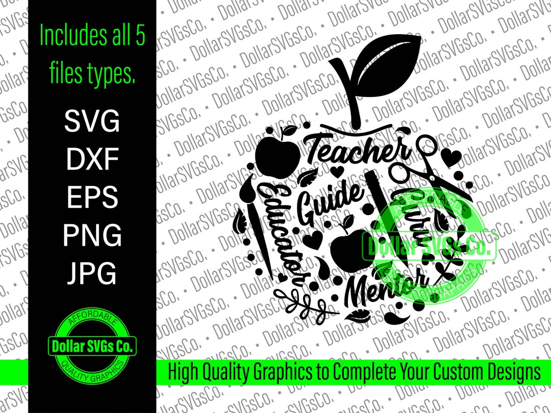 Teacher Apple Svg | Apple Png | Apple | Cricut Cut File | School Svg ...