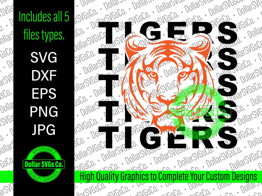 Tiger Mascot Svg Tiger SVG Tiger Tiger Head Svg Tiger Silhouette Go