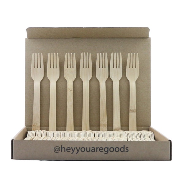 Bamboo Forks Etsy