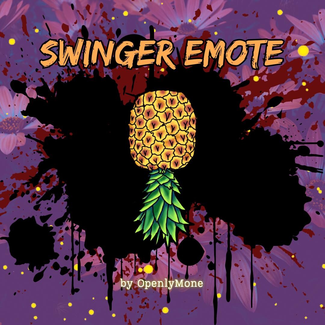 Upsidedown Pineapple Swinger Emote Twitch GIF Etsy