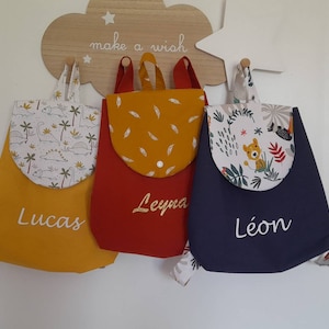 Sac à dos maternelle personnalisé / Sac à dos crèche / Sac maternelle avec prénom / Cartable fait main / Sac à dos enfant personnalisable
