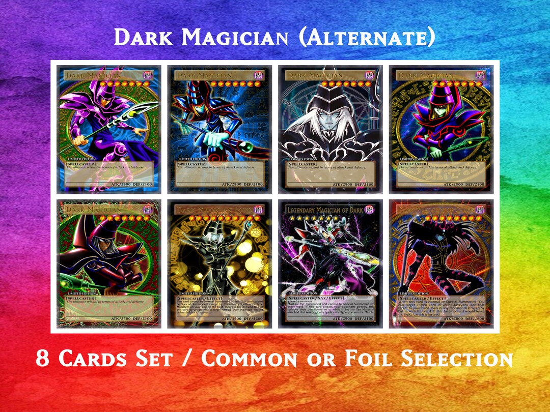 Orica Dark Magician Alternate Art 8 Cards Set Common / Foil Etsy