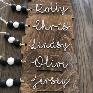 Personalized Pet Christmas Stocking Tags | Custom Name Holiday Tags for Dogs & Cats | Festive Gift Tags