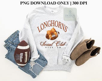 Longhorns Social Club PNG | DTF | Sublimation