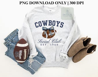 Cowboys Social Club | Football PNG | Sublimation | DTF | Fall PNG