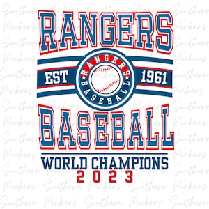 Rangers World Series 2023 PNG DTF Sublimation Distressed and Full Color Included