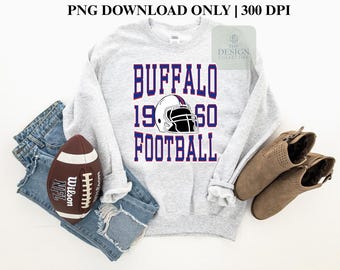 Buffalo Football PNG | DTF | 2 downloads | Full Color and Distressed