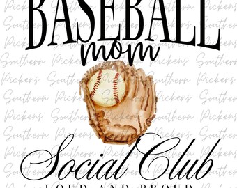Baseball Mom Social Club PNG Download - Glove