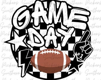 Football Game Day | White and Black