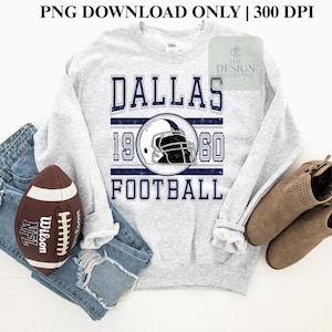Dallas Football PNG | DTF | Sublimation| Distressed and Full Color