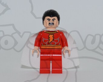 Captain Marvel SHAZAM! Custom Pad Printed Minifigure DC COMICS