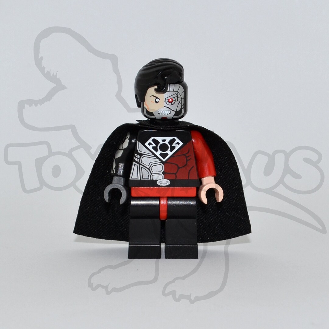 CYBORG SUPERMAN Custom Pad Printed Minifigure DC Comics Hank Henshaw ...
