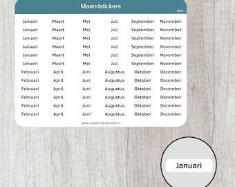 Adesivi per planner - Mesi