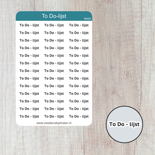 Planner stickers - To Do-lijst