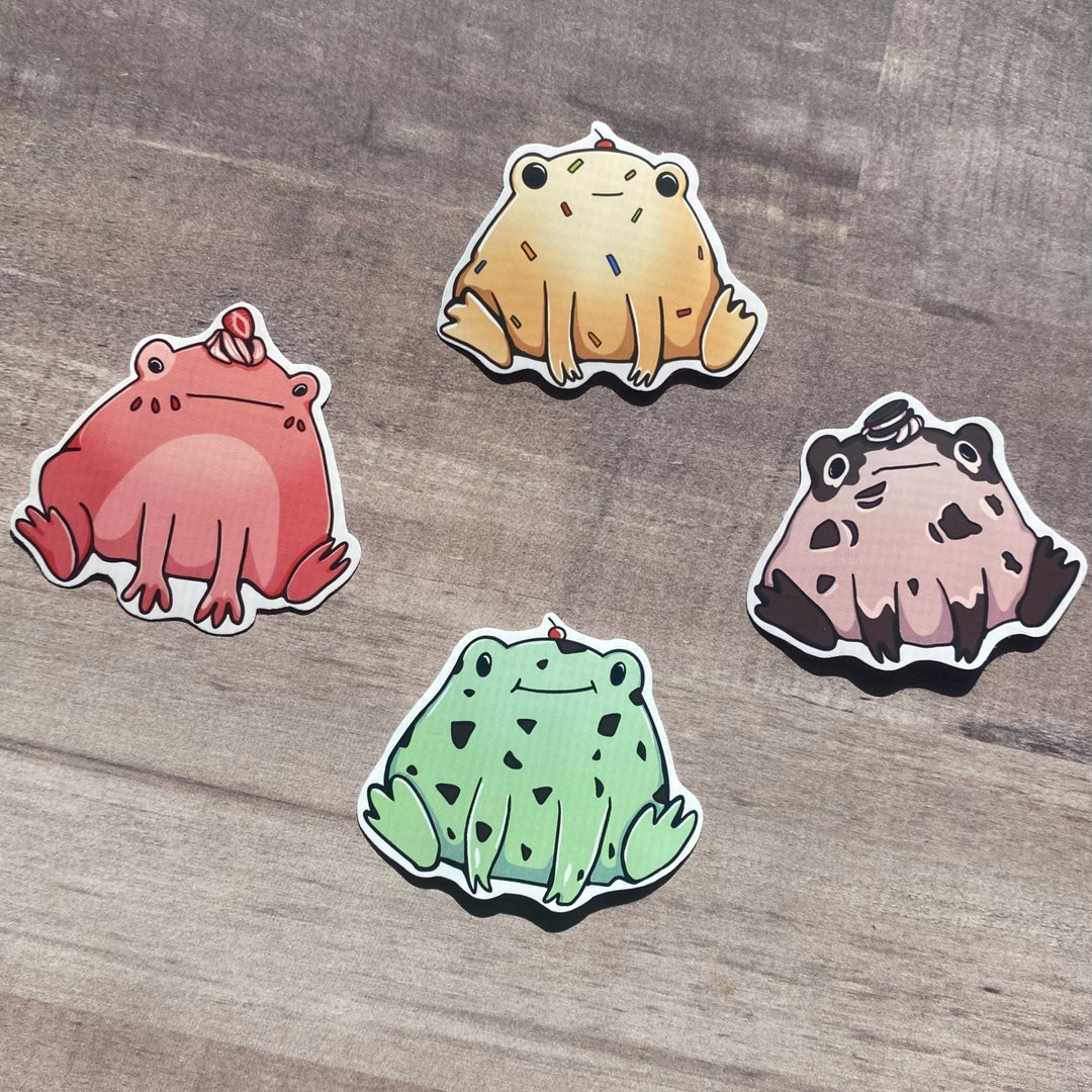Ice Cream Frog Vinyl Sticker Set Kawaii Laptop Phone Case Notebook ...