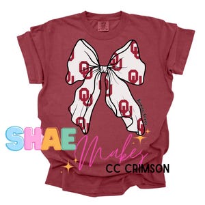 Oklahoma Football, crimson, Png, digital design, touchdown season, Sooners , OU , Bow, coquette