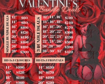 Valentine’s Hair Bundle Flyers