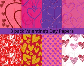 Valentine’s Day Digital Papers