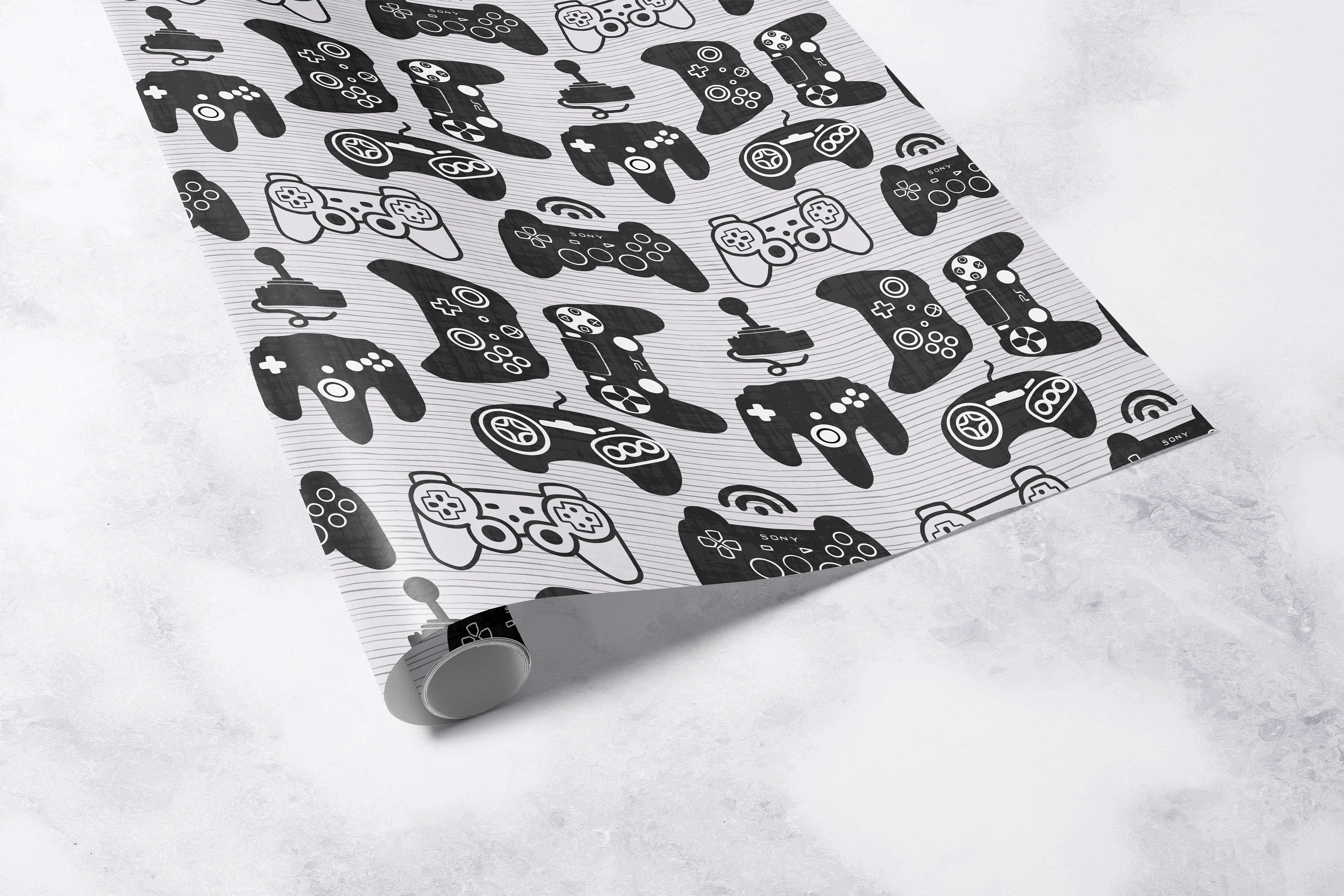 Kids Gift/video Game/wrapping Paper/gamer Gifts/gift Wrap/fun Gift Wrap