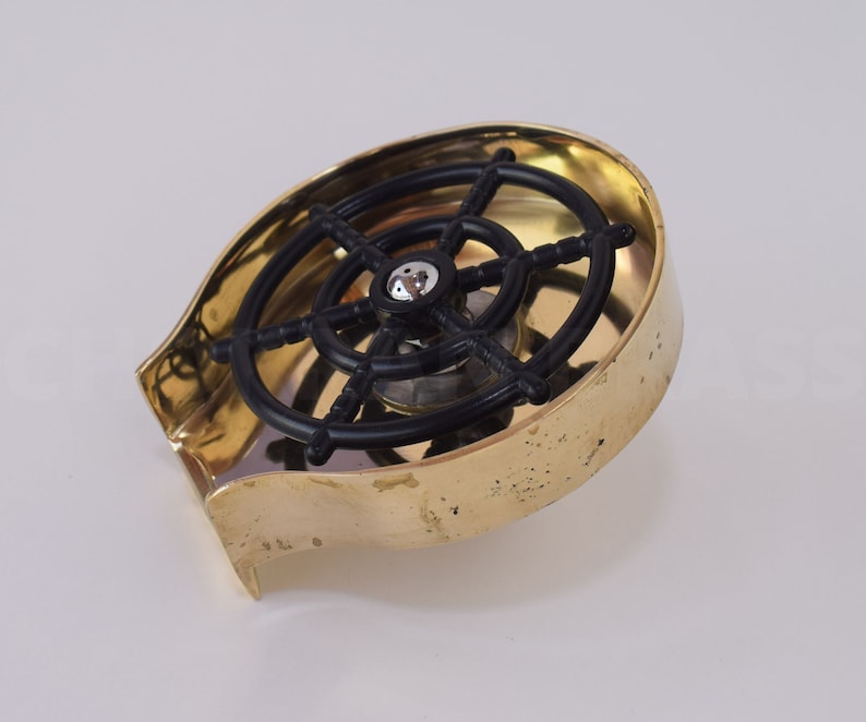 Fregadero de cocina de latón sin lacar con enjuagador de vidrio, fregadero de cocina de latón con lavavasos, accesorios para fregaderos de cocina, decoración de cocina imagen 3