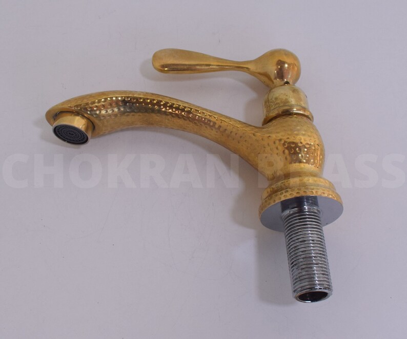 Unlacquered Brass Faucet Single Hole Cold Water Faucet - Etsy