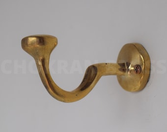 Unlacquered Brass Decorative Wall Hooks, Brass Wall Hooks, Handcrafted Brass Wall Coat Hooks, Gold Hook, wall hooks bath