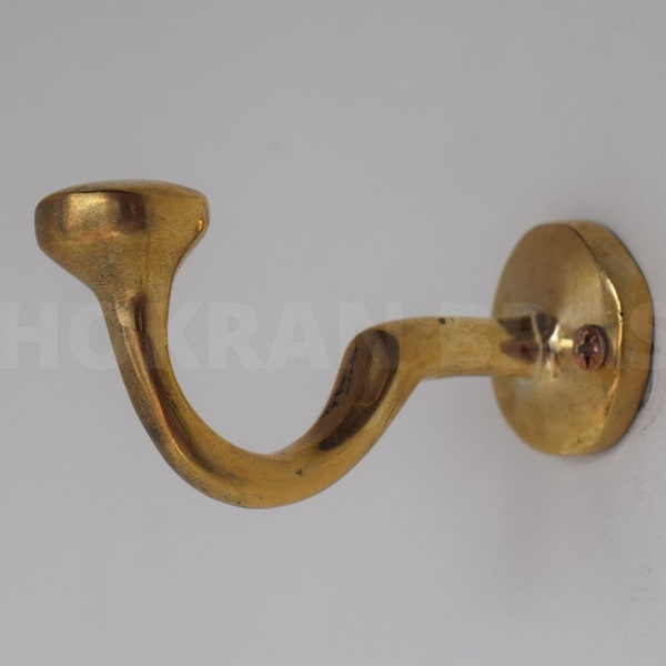 Unlacquered Brass Decorative Wall Hooks, Brass Wall Hooks, Handcrafted Brass Wall Coat Hooks, Gold Hook, wall hooks bath