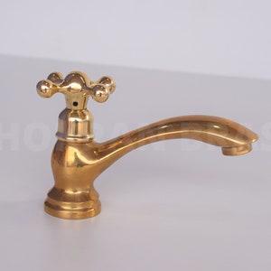 Single Handle Unlacquered Brass Faucet For Cold Water Bathroom Faucet Cold Water