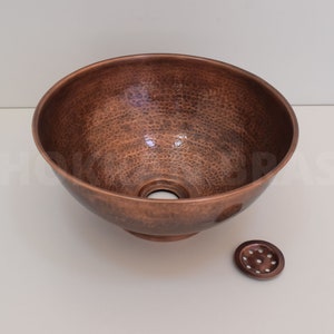Hammered Copper Vessel Sink, Copper Moroccan Vessel Sink Hammered, Copper Bathroom Sink, copper sink vessel, Handmade Copper Sink Bathroom