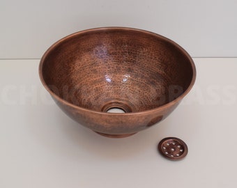 Hammered Copper Vessel Sink, Copper Moroccan Vessel Sink Hammered, Copper Bathroom Sink, copper sink vessel, Handmade Copper Sink Bathroom