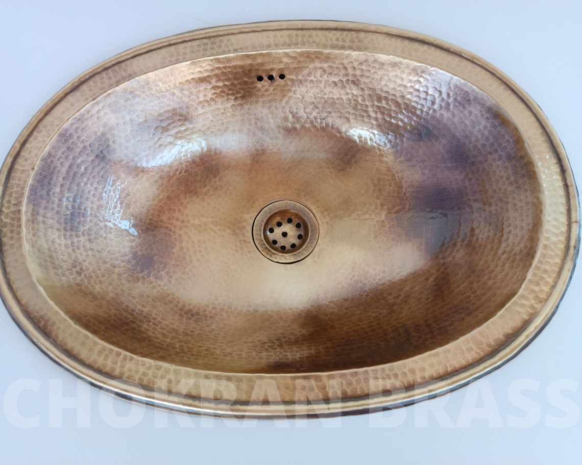 Bronze Oval Moroccan Sink Hammered Bronze Sink Handmade - Etsy