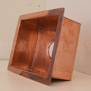 Unlacquered Copper Kitchen Sink, Copper Farmhouse Sink, Undermount Copper Sink, Copper Sink, Custom-Made Handmade Kitchen Sink