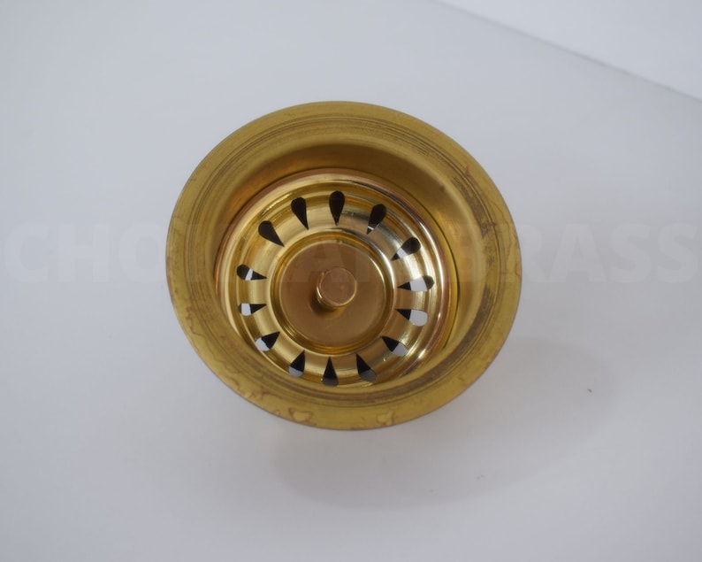 Unlacquered Brass Disposal and Flanges Sink Drain Hole Etsy