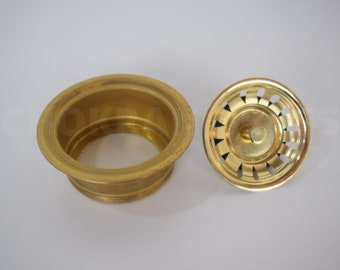 Unlacquered Brass Disposal And Flanges, Sink Drain Hole, Unlacquered Brass Garbage Disposal Flange, Basket Strainer