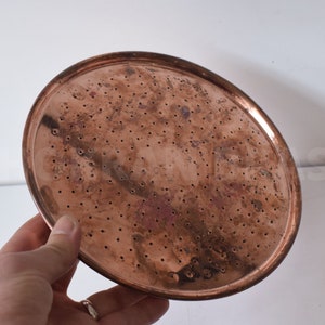 Unlacquered Solid Copper Rain Shower Head, Large Round Handcrafted Vintage Showerhead, Works Outdoor