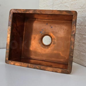 Unlacquered Solid Copper Kitchen Sink, Copper Farmhouse Sink, Undermount Sink, Handcrafted Vintage Beauty, Copper Sink Handmade Kitchen Sink