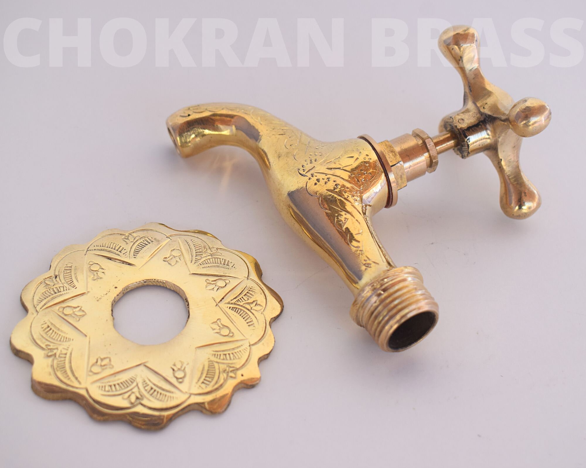 Brass Water Tap, Brass Wall Faucet, Brass Faucet, Unlacquered Brass ...
