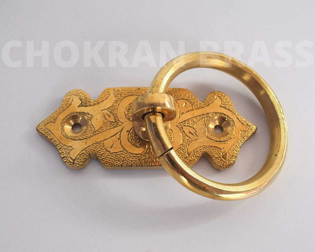 Solid Brass Ring Pulls Hardware, Antique Brass Ring Pulls