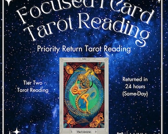 Tarot Reading 24 hour Same Day 1 Question  Psychic Reading One Card Tarot Reading One Paragraph Tarot Card Reading Single Tarot Card Reading