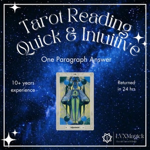 Tarot Reading 24 hr Same Day One Question  Psychic Reading One Card Tarot Reading One Paragraph Tarot Card Reading Single Tarot Card Reading
