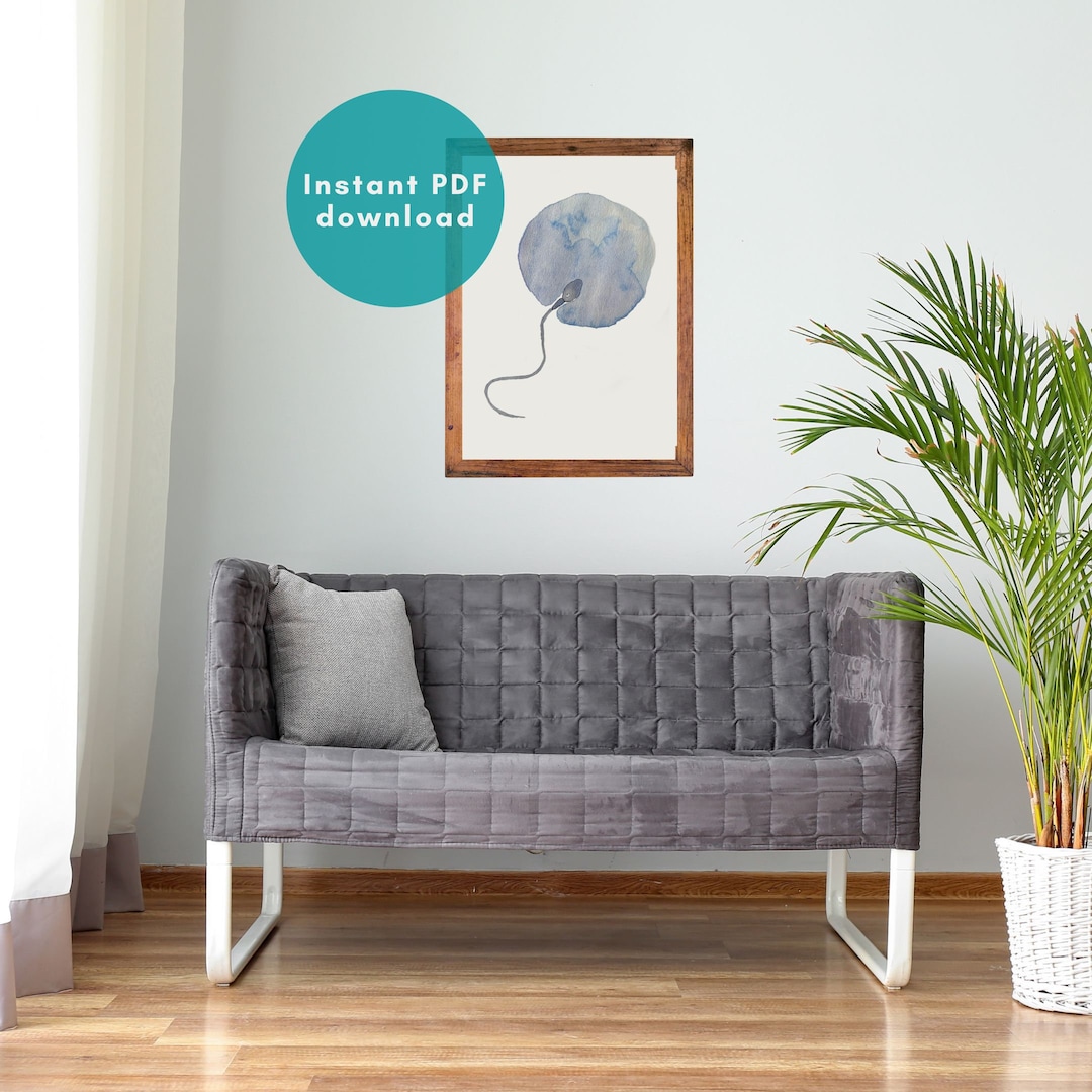 Fertilized Egg Watercolor Print Download, Embryo, IVF Fertility ...