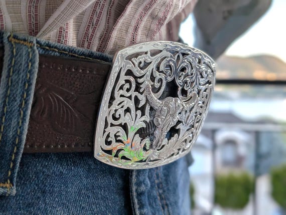 Boucle De Ceinture Western Florence – Argent 925 Serti De Saphir Synthétique Et Rubis (Femme, Neuf)