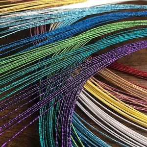 Cordoncini Mizuhiki 10 colori, cordoncini di carta decorativi, mizuhiki scintillanti, assortimento multicolore