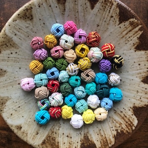 Imperfect mizuhiki knot ball parts 47pcs set, mizuhiki ball, Mizuhiki paper cord parts