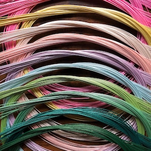 Cordons japonais Mizuhiki 11 couleurs, cordons en papier décoratifs, mizuhiki de couleur pâle, iro-mizuhiki, assortiment multicolore